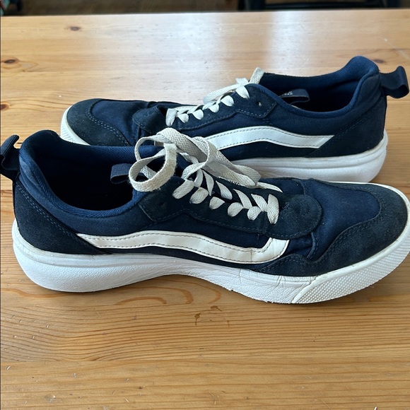 Vans Range EXP Men's Size 9 Dark Navy Blue and White Suede Canvas Sneakers - Picture 7 of 12